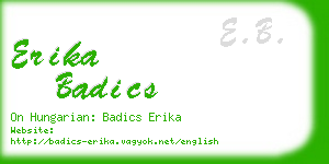 erika badics business card